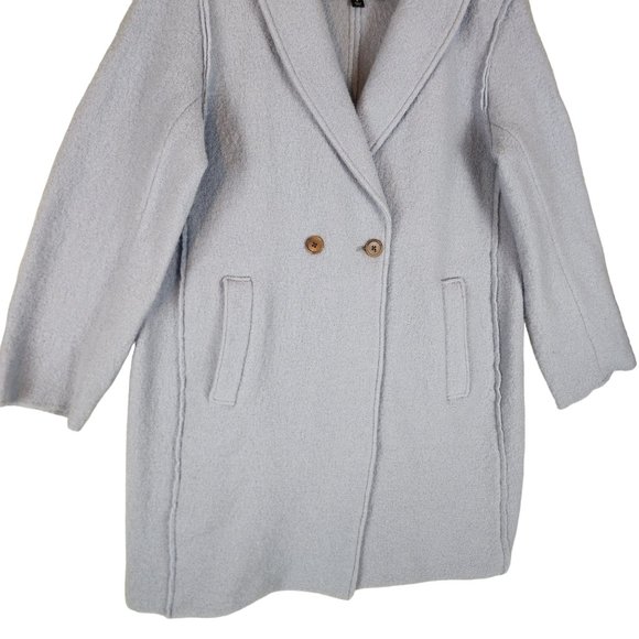 J. Crew Daphne‎ Topcoat Women's 8 Blue Italian Boiled Wool Preppy Classic - Picture 4 of 11